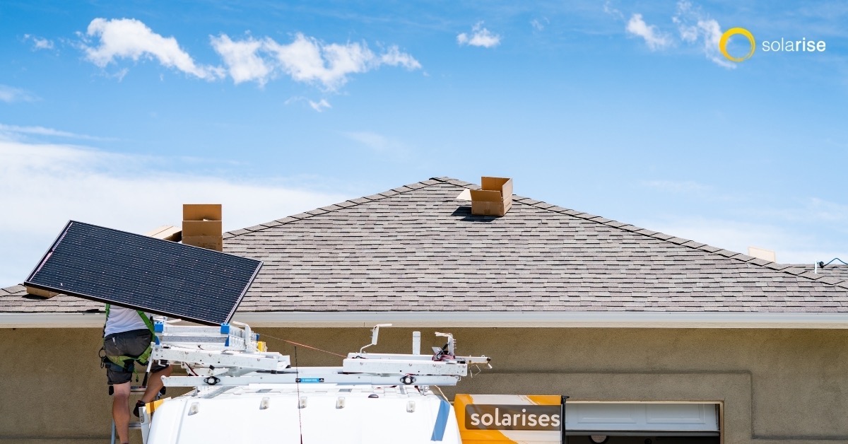 Solarise Experts Installing Solar Panels on Roof