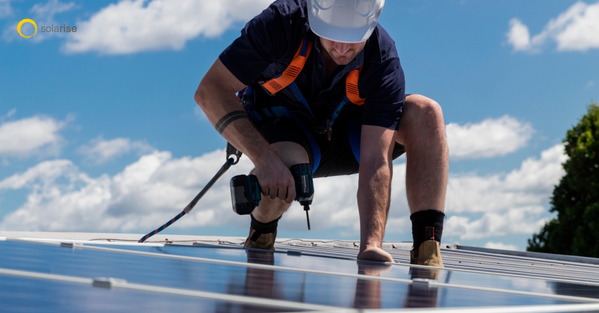 Solar Panels Powering Air Conditioner