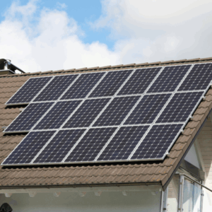 High-efficiency black-on-black solar panels on a residential roof