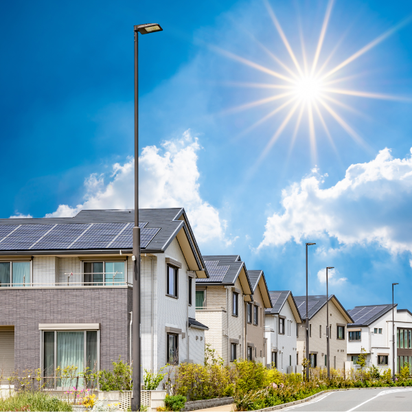Home using solar energy for cooling in summer